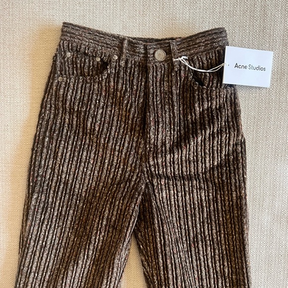 NEW Acne Studios Brown Corduroy Trousers